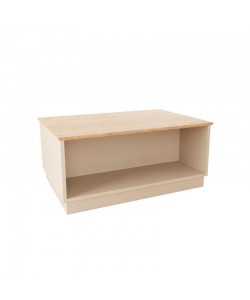 Τραπέζι Monik pakoworld σε oak-ανοιχτό γκρι απόχρωση 90x56x40εκ