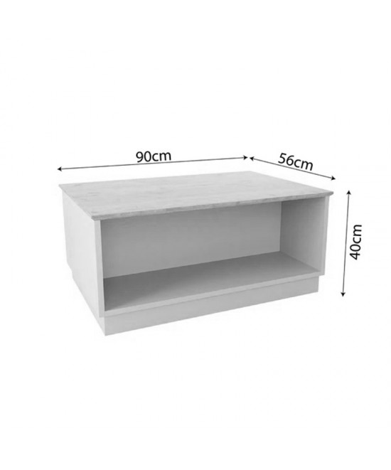 Τραπέζι Monik pakoworld σε oak-ανοιχτό γκρι απόχρωση 90x56x40εκ Τραπέζι Monik pakoworld σε oak-ανοιχτό γκρι απόχρωση 90x56x40εκ