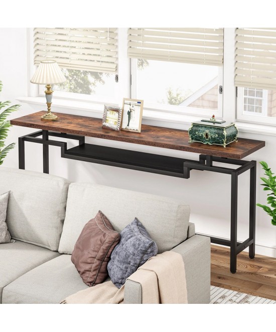 Κονσόλα Onole pakoworld σε καρυδί - μαύρο μέταλλο 180x35x82εκ Κονσόλα Onole pakoworld σε καρυδί - μαύρο μέταλλο 180x35x82εκ