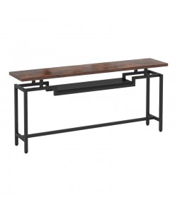 Κονσόλα Onole pakoworld σε καρυδί - μαύρο μέταλλο 180x35x82εκ