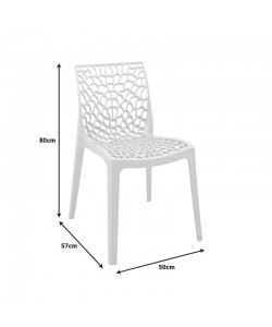 Καρέκλα Hush pakoworld pp σε cappuccino απόχρωση 50x57x81εκ