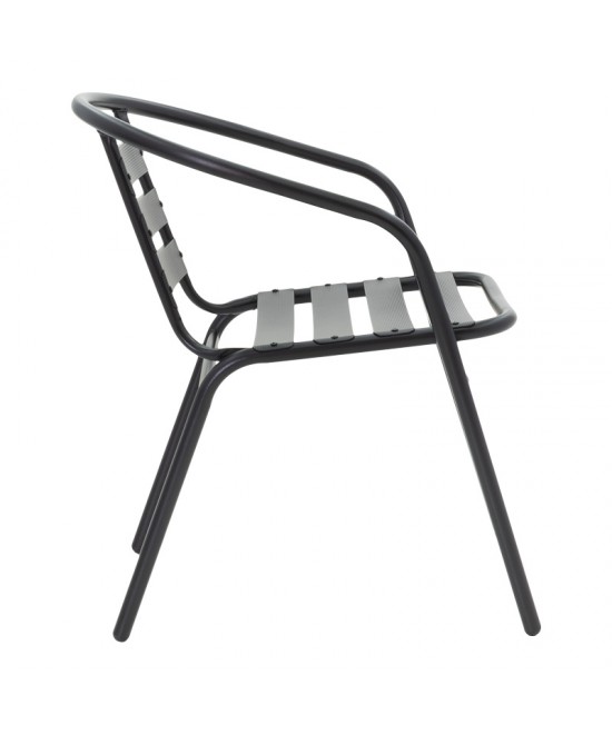 Τραπεζαρία Tade-Ensure pakoworld 5τεμ μέταλλο-γυαλί σε μαύρη απόχρωση 140x80x70εκ