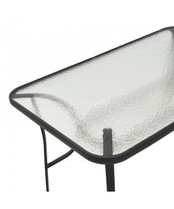 Τραπεζαρία Calan-Ensure pakoworld 5τεμ μέταλλο-γυαλί σε μαύρη απόχρωση 140x80x70εκ Τραπεζαρία Calan-Ensure pakoworld 5τεμ μέταλλο-γυαλί σε μαύρη απόχρωση 140x80x70εκ