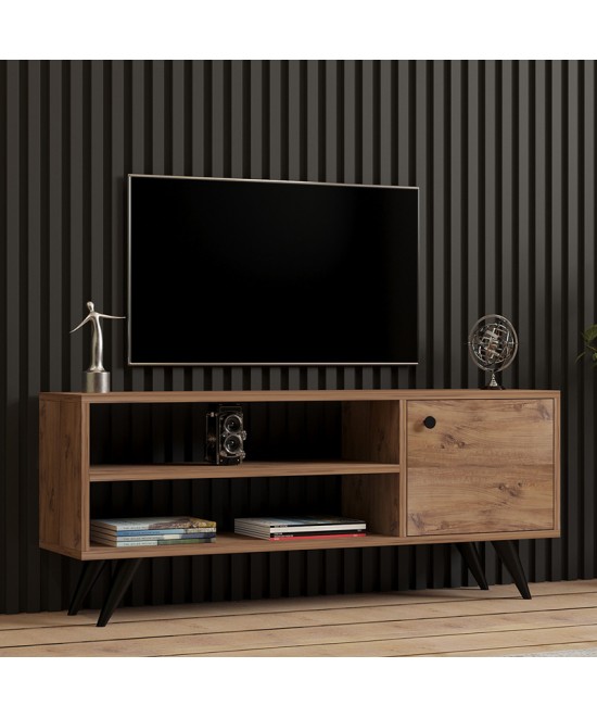 Έπιπλο τηλεόρασης Wison pakoworld σε sonoma απόχρωση 120x29x50εκ