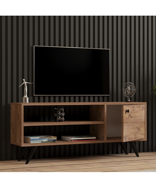 Έπιπλο τηλεόρασης Wison pakoworld σε sonoma απόχρωση 120x29x50εκ