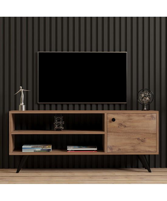 Έπιπλο τηλεόρασης Wison pakoworld σε sonoma απόχρωση 120x29x50εκ