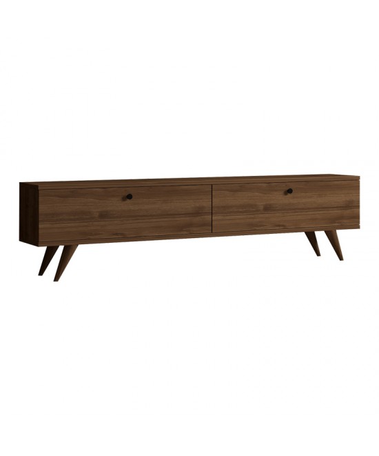 Έπιπλο τηλεόρασης Jate pakoworld σε καρυδί απόχρωση 160x25x40εκ