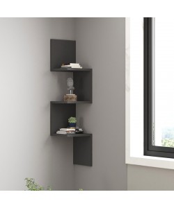 Ραφιέρα γωνιακή τοίχου Insta pakoworld σε ανθρακί απόχρωση 25x25x105,5εκ