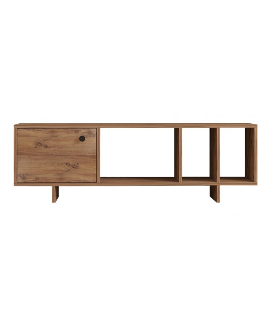 Έπιπλο τηλεόρασης Mueble pakoworld σε sonoma απόχρωση 140x29x45εκ