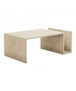 Τραπέζι σαλονιού Poko pakoworld σε όψη τραβερτίνας 86.8x50x32,4εκ