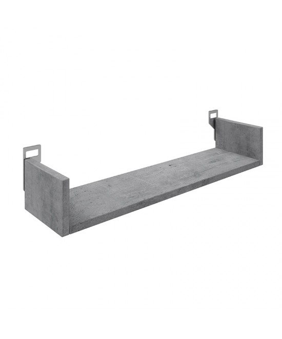 Ραφιέρα τοίχου Derva pakoworld σε cement γκρι απόχρωση 60x15x10cm