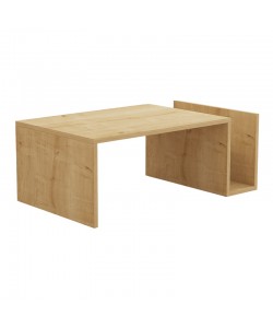 Τραπέζι σαλονιού Poko pakoworld σε oak απόχρωση 86.8x50x32,4εκ