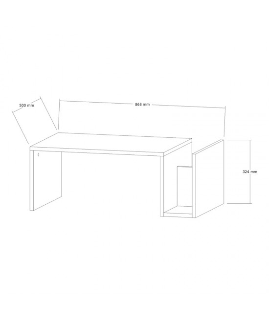 Τραπέζι σαλονιού Poko pakoworld σε oak απόχρωση 86.8x50x32,4εκ Τραπέζι σαλονιού Poko pakoworld σε oak απόχρωση 86.8x50x32,4εκ