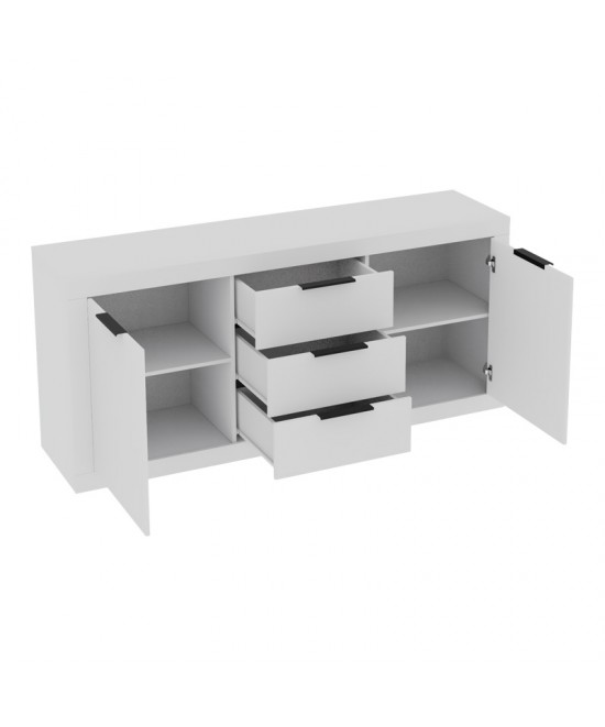 Μπουφές Doha pakoworld σε λευκή απόχρωση 180x45x80.5εκ