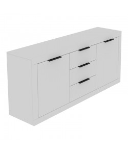 Μπουφές Doha pakoworld σε λευκή απόχρωση 180x45x80.5εκ