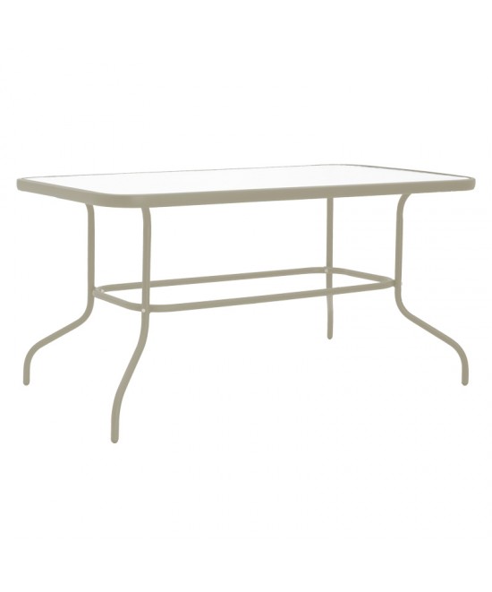 Τραπεζαρία Valor-Sussie pakoworld σετ 5τεμ μέταλλο σε σαμπανιζέ φυσική απόχρωση 110x60x70εκ