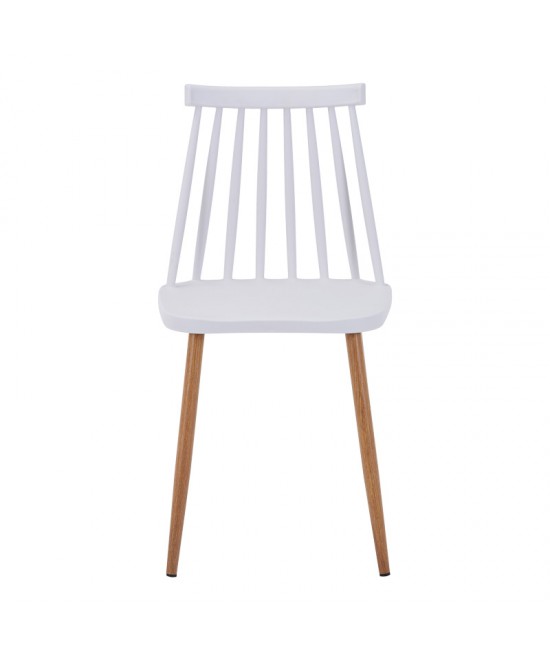 Τραπεζαρία Elijah-Aurora I pakoworld σετ 3τεμ pp σε λευκή απόχρωση με φυσικό πόδι Φ60x74εκ Τραπεζαρία Elijah-Aurora I pakoworld σετ 3τεμ pp σε λευκή απόχρωση με φυσικό πόδι Φ60x74εκ