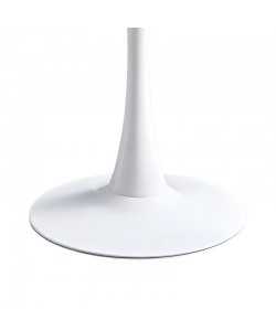 Τραπεζαρία Elijah-Aurora I pakoworld σετ 3τεμ pp σε λευκή απόχρωση με φυσικό πόδι Φ60x74εκ