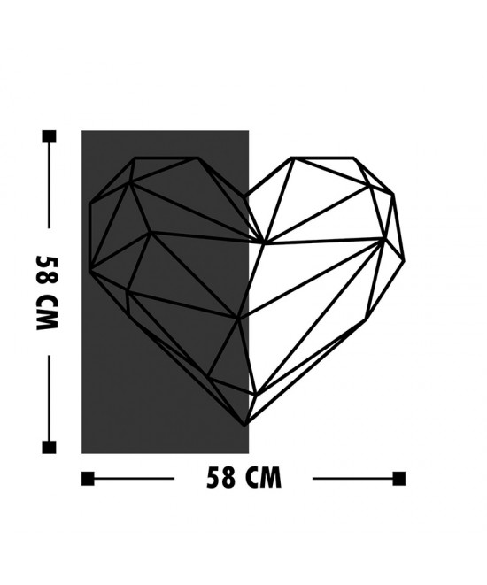 Διακοσμητικό τοίχου Helie pakoworld ξύλο πεύκου σε φυσική απόχρωση με μαύρο μέταλλο 58x3x58εκ