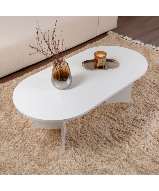 Τραπέζι σαλονιού Tabletod pakoworld σε λευκή απόχρωση 119x60x40εκ Τραπέζι σαλονιού Tabletod pakoworld σε λευκή απόχρωση 119x60x40εκ