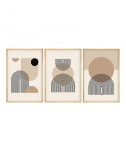 Πίνακας σε καμβά Jefton pakoworld τρίπτυχος με ψηφιακή εκτύπωση 50x2x70εκ