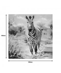 Πίνακας σε καμβά Zebrero Inart 100x3x100εκ Πίνακας σε καμβά Zebrero Inart 100x3x100εκ