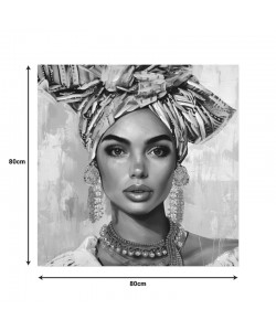 Πίνακας σε καμβά Turban Ι Inart 80x3x80εκ