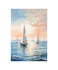 Πίνακας σε καμβά Sailsy I Inart 70x3x100εκ