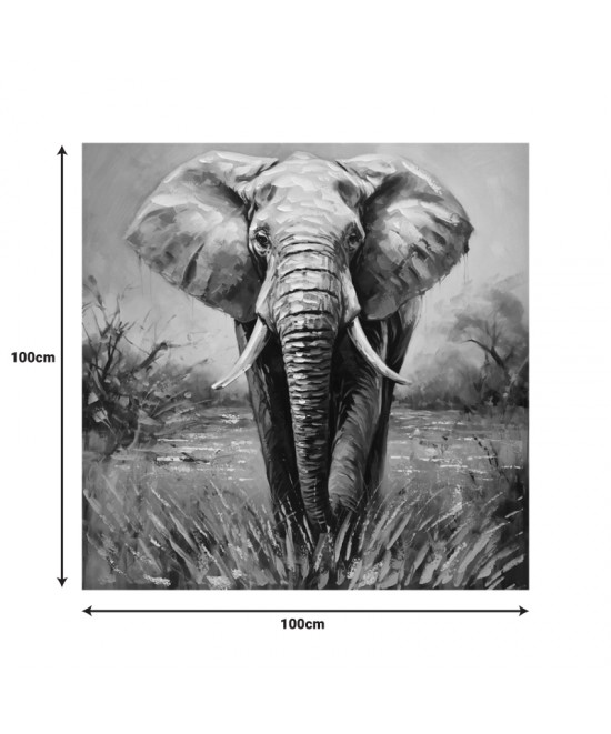 Πίνακας σε καμβά Elepho Inart 100x3x100εκ Πίνακας σε καμβά Elepho Inart 100x3x100εκ