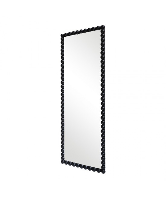 Καθρέπτης Ledalo pakoworld ξύλο σε μαύρη απόχρωση 45x4.5x130εκ