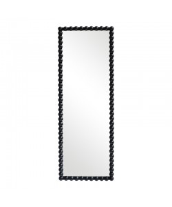 Καθρέπτης Ledalo pakoworld ξύλο σε μαύρη απόχρωση 45x4.5x130εκ
