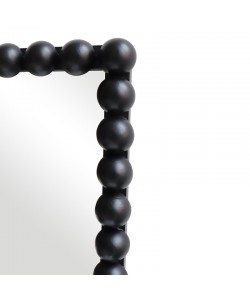 Καθρέπτης Ledalo pakoworld ξύλο σε μαύρη απόχρωση 45x4.5x130εκ