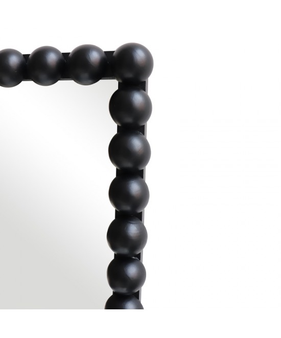 Καθρέπτης Ledalo pakoworld ξύλο σε μαύρη απόχρωση 45x4.5x130εκ