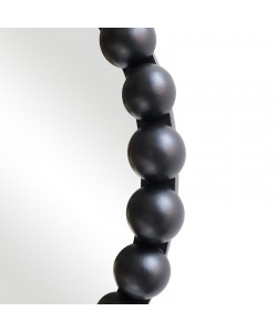 Καθρέπτης Specio pakoworld ξύλο σε μαύρη απόχρωση Φ60x4.5εκ