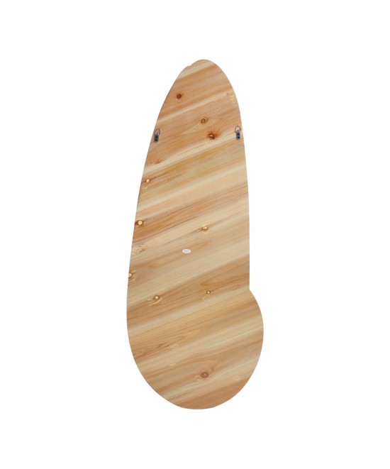 Καθρέπτης οβάλ Marly pakoworld mdf σε φυσική απόχρωση 50.5x4x127εκ