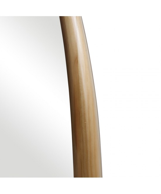 Καθρέπτης οβάλ Marly pakoworld mdf σε φυσική απόχρωση 50.5x4x127εκ