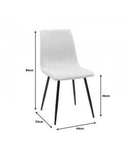 Καρέκλα Noor pakoworld μαύρο βελούδο με πόδι μετάλλου σε μαύρη απόχρωση 44x53x86εκ