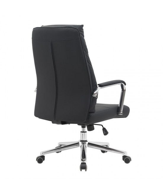 Καρέκλα γραφείου διευθυντή Siquel pakoworld pu σε μαύρη απόχρωση