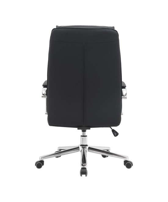 Καρέκλα γραφείου διευθυντή Siquel pakoworld pu σε μαύρη απόχρωση