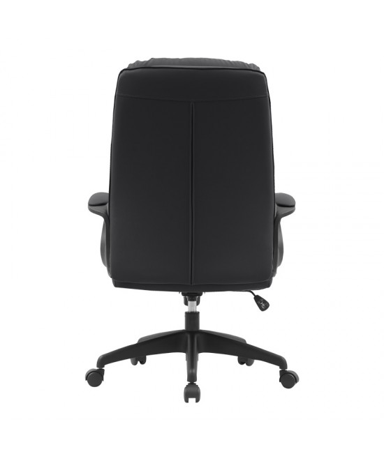 Καρέκλα γραφείου διευθυντή Enfiria pakoworld pu σε μαύρη απόχρωση
