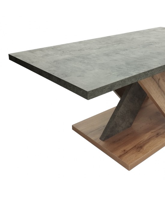 Τραπέζι σαλονιού Solange pakoworld σε γκρι-sonoma απόχρωση 110x55x47.5εκ
