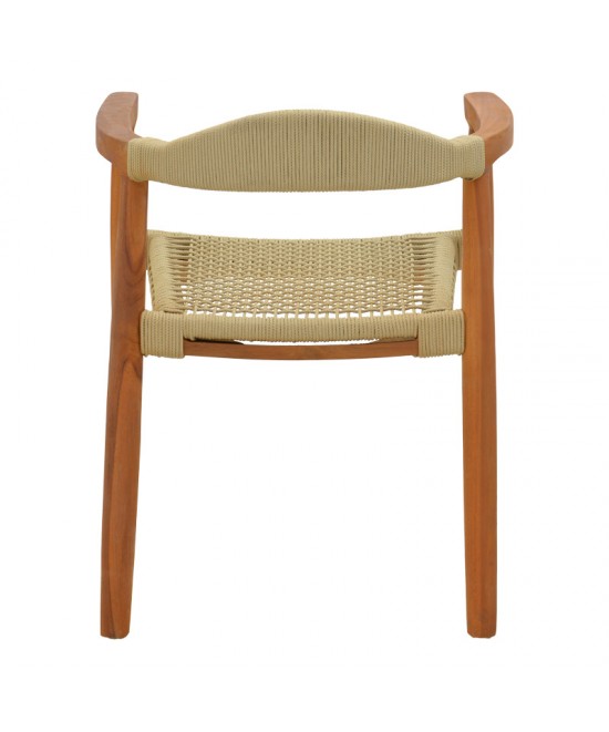 Πολυθρόνα Ganny pakoworld teak ξύλο και pe σχοινί σε φυσική απόχρωση 61x58x71εκ Πολυθρόνα Ganny pakoworld teak ξύλο και pe σχοινί σε φυσική απόχρωση 61x58x71εκ