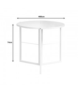 Τραπέζι Talen pakoworld σε λευκή απόχρωση Φ80x74εκ Τραπέζι Talen pakoworld σε λευκή απόχρωση Φ80x74εκ