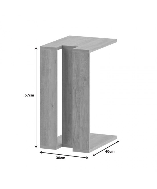 Βοηθητικό τραπέζι Muju pakoworld σε μόκα απόχρωση 40x30x57εκ