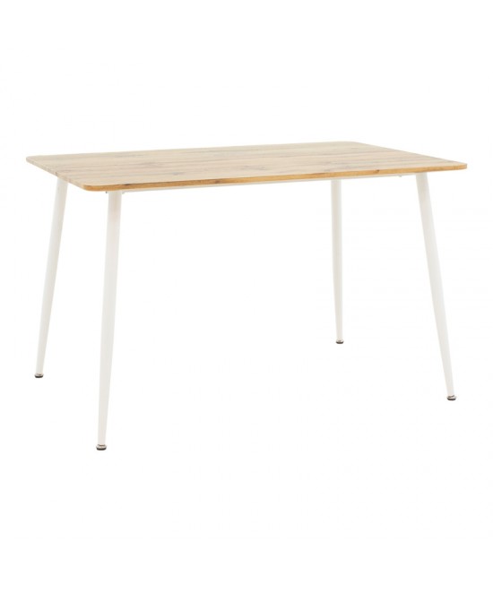 Τραπεζαρία Cuba-Parker pakoworld σετ 5τεμ sonoma-λευκό 120x80x75εκ