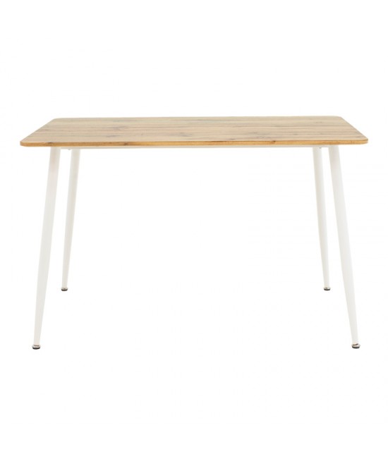 Τραπεζαρία Cuba-Parker pakoworld σετ 5τεμ sonoma-λευκό 120x80x75εκ