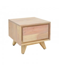 Κομοδίνο Emira pakoworld μασίφ ακακίας σε φυσική απόχρωση 40x40x35εκ