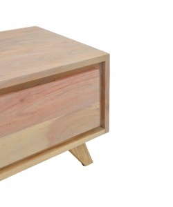 Κομοδίνο Emira pakoworld μασίφ ακακίας σε φυσική απόχρωση 40x40x35εκ