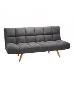 Καναπές - κρεβάτι 3θέσιος Freddo pakoworld ύφασμα ανθρακί 181x81x86εκ