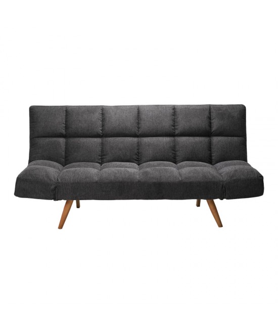 Καναπές - κρεβάτι 3θέσιος Freddo pakoworld ύφασμα ανθρακί 181x81x86εκ
